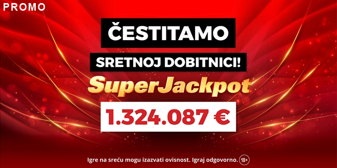 Osvojen je 4. milijunski SuperJackpot – i to najveći u 2025. godini!