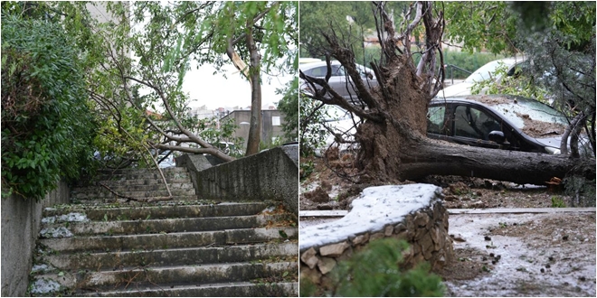 FOTOGALERIJA Pogledajte što je nevrijeme napravilo u Mosećkoj ulici