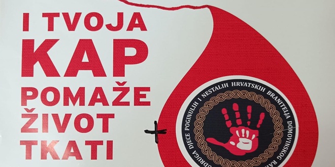 UDPNHBDR-SDŽ i GD Crveni križ Sinj pozivaju na dobrovoljno darivanje krvi u Sinju
