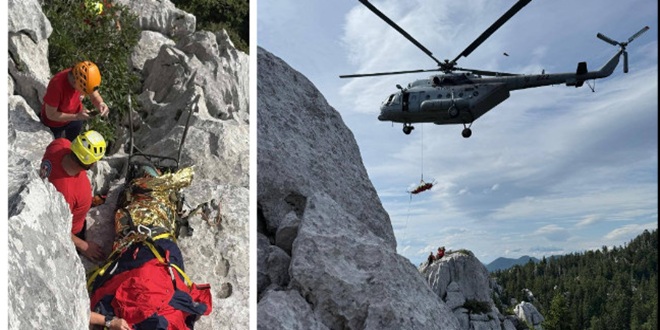 HGSS je danas, zahvaljujući HRZ-ovom helikopteru, spasio teško ozlijeđenu planinarku