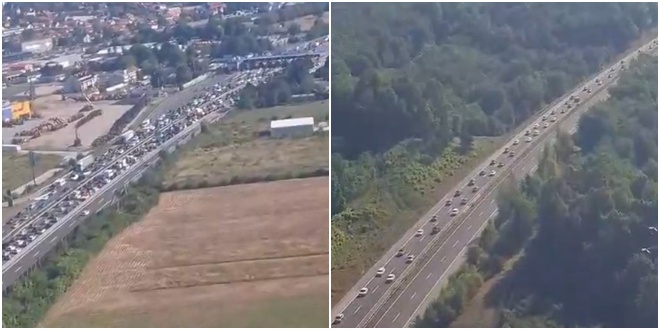 SNIMKE IZ ZRAKA Pogledajte kolike su gužve na autocesti