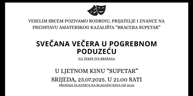 Kazališna poslastica u Supetru: Bracera slavi 20 godina uz Brešanovu komediju