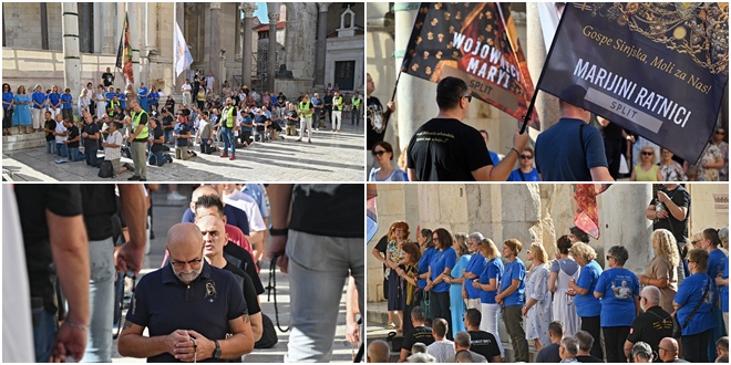 FOTOGALERIJA Marijini ratnici ponovno na Peristilu, žene molile sa strane