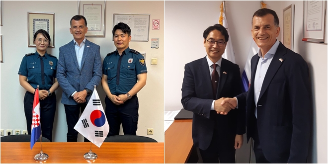 Veleposlanik Republike Koreje i korejski policijski službenici u Splitu