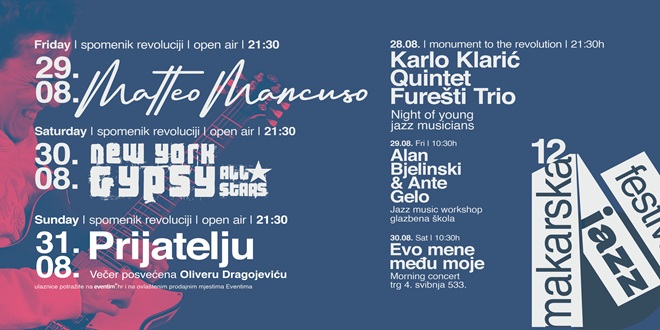 12. MAKARSKA JAZZ FESTIVAL Od 28. do 31. kolovoza