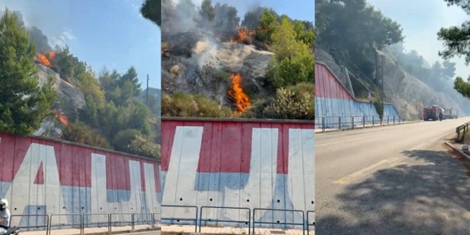 VIDEO Vatra buknula poviše poznatog murala u Dubokoj