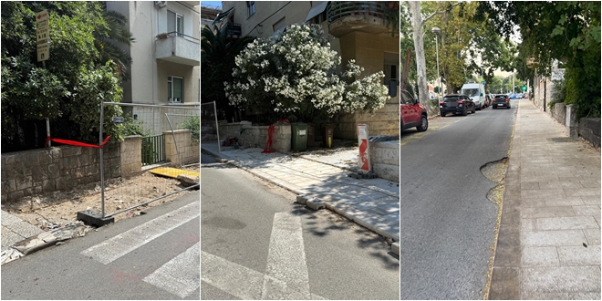 TOČNO 211 KORAKA Za jedan pločnik na Bačvicama premašili rok radova gotovo dva mjeseca