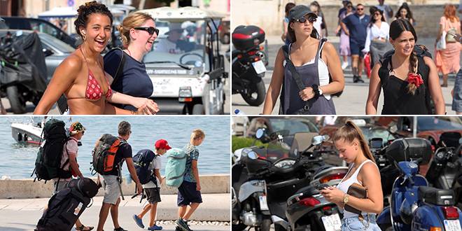 FOTOGALERIJA Vrući kolovoški dan na splitskoj Rivi: Turisti, kava i selfiji