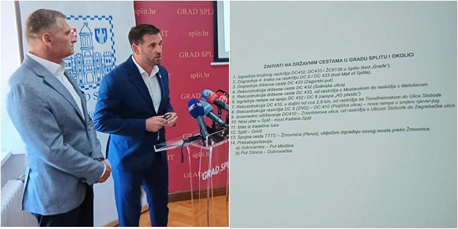 VIDEO Budimir i Šuta predstavili ulaganja u cestovnu infrastrukturu Splita i okolice