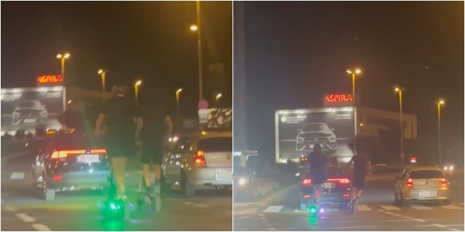 ZABRINJAVAJUĆA SNIMKA Prometnom splitskom cestom idu na romobilima, s fantomkama na glavi