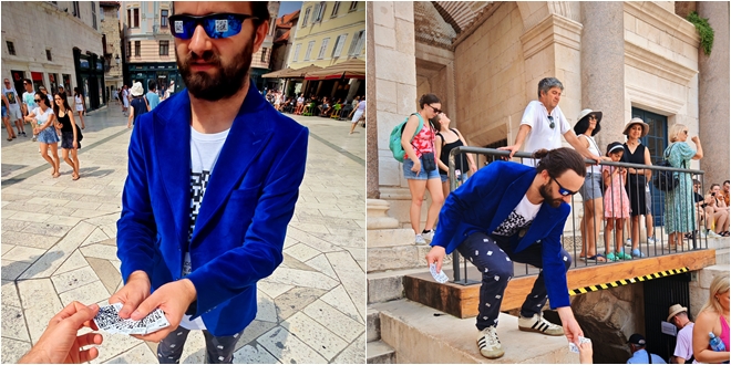 FOTO/VIDEO Dino Grčić performansom u Splitu pokrenuo globalni eksperiment i otvorio pitanje vrijednosti umjetnosti