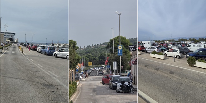 NEPREGLEDNA KOLONA Gužva za trajekt u Supetru, čeka se satima