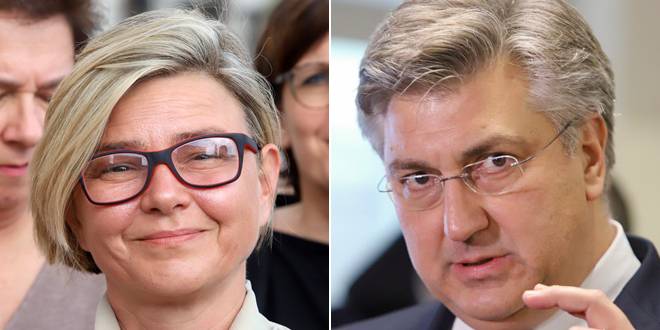 Čavoglave i 'malo fašizma': Žestoki verbalni okršaj Benčić i Plenkovića u Saboru