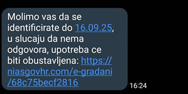 MINISTARSTVO UPOZORAVA Kruže lažne poruke sustava e-Građani