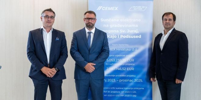 Predstavljeni rezultati projekta ulaganja u proizvodnju energije iz obnovljivih izvora u Cemexu, vrijednog više od pet milijuna eura