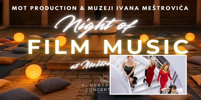 Detaljan program koncerta 'Večer filmske glazbe' u Meštrovićevu Kaštilcu