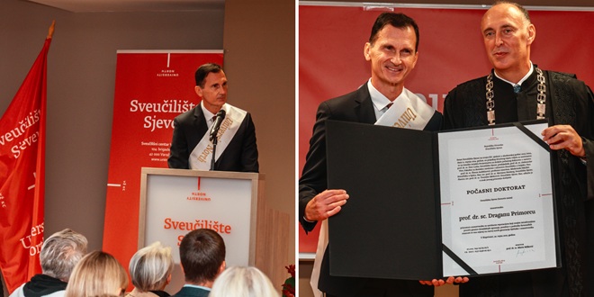 Sveučilište Sjever prof. dr. sc. Draganu Primorcu dodijelilo počasni doktorat