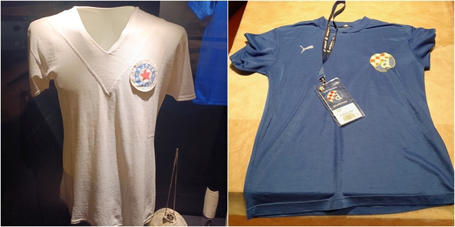 Dresovi dviju ikona našega najvećeg sportskog derbija rame uz rame u vitrini o povijesnim uspjesima nogometa u Hrvatskoj