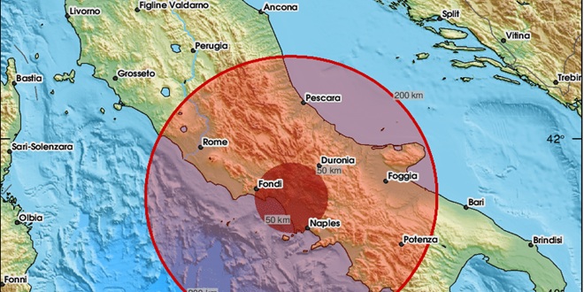| Autor: EMSC POTRES U JUŽNOJ ITALIJI Izmjereno 4 stupnja po Richteru