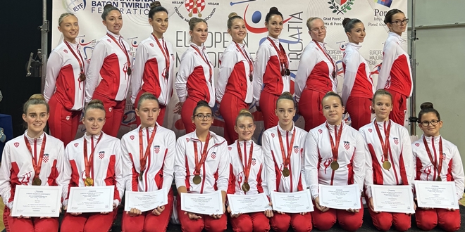 Splitske mažoretkinje osvojile zlato i broncu na Europskom kupu 2025. u Poreču