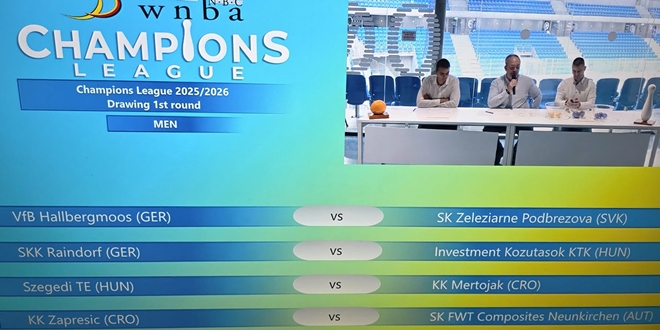 | Autor: Press KUGLANJE Mertojaku ždrijeb donio Szegedi TE