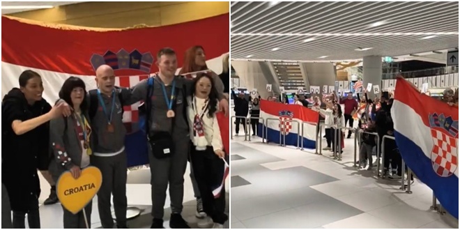 VIDEO: VELIKO SLAVLJE Junaci se vratili u Split s broncom s Europskog prvenstva u plivanju za osobe sa sindromom Down