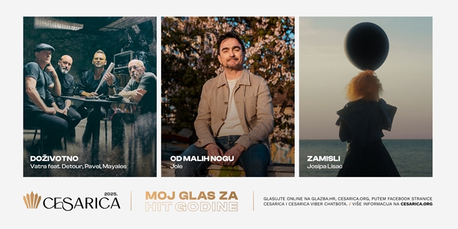 CESARICA Tri pjesme u utrci za hit listopada: Natječu se Vatra feat. Pavel, Detour & Mayales, Jole te Josipa Lisac!