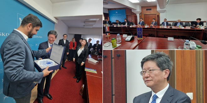 Splitsko-dalmatinski dožupan Čogelja upriličio prijam za predsjednika i vodstvo kineske državne novinske agencije