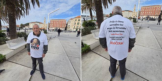 Majica prosvjednika s Rive privukla pažnju