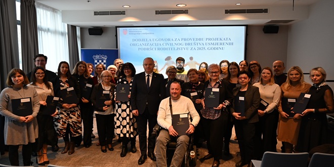 PODRŠKA RODITELJSTVU Dodijeljeno 49 ugovora vrijednih više od 1,2 milijuna eura