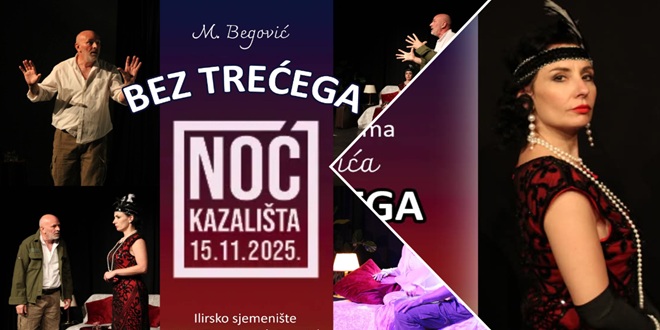 NOĆ KAZALIŠTA: Spektakularna izvedba Begovićevog remek-djela 'Bez trećega' u Omišu