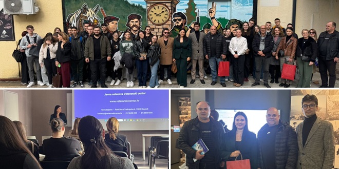 Učenici sinjske Franjevačke klasične gimnazije posjetili Veteranski centar i Spomen sobu poginulim braniteljima