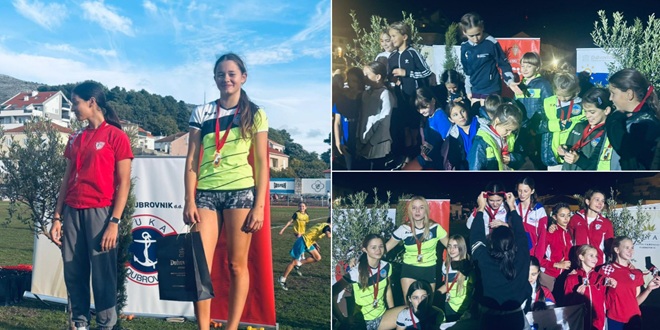 MEĐUNARODNI MITING Atletičari AK Biograd iz Dubrovnika se vratili s 12 medalja