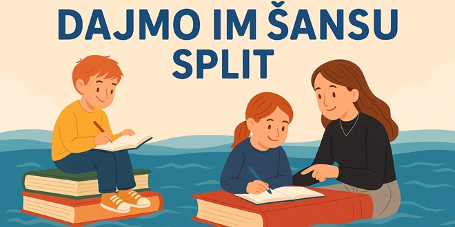 Program 'Dajmo im šansu – Split' pruža individualnu podršku djeci u učenju