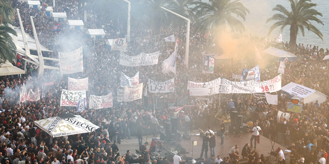 Dan kada je 30.000 ljudi na Rivi prosvjedovalo za ravnopravnost natjecanja u hrvatskom nogometu!