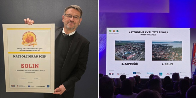 Solin osvojio nagradu u kategoriji najboljeg grada za život!