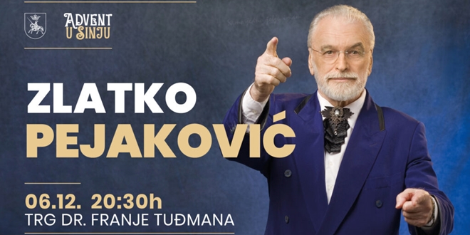 Advent u Sinju: Subota uz Zlatka Pejakovića, klizalište i paljenje svijeće