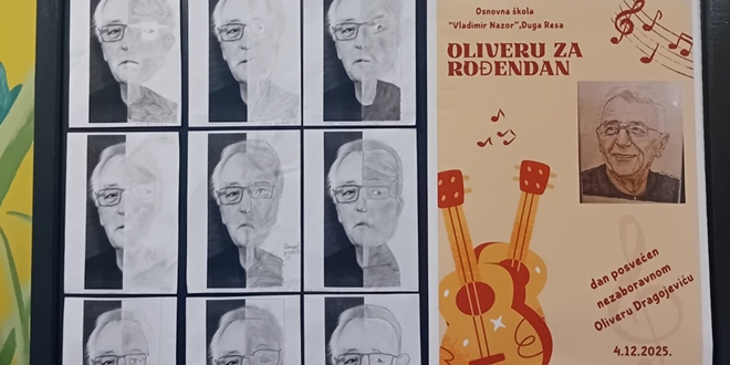 ZA NEBESKI ROĐENDAN ROĐENDAN Učenici OŠ 'Vladimir Nazor' odali počast Oliveru Dragojeviću