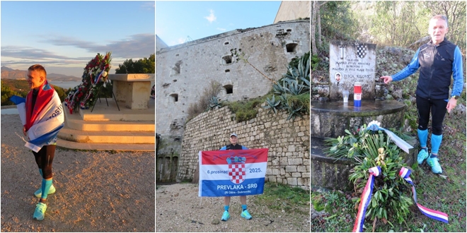 ULTRAMARATON 53 KM OD PREVLAKE DO SRĐA Branko Šubić odao počast dubrovačkim braniteljima