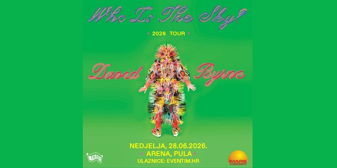 David Byrne u sklopu spektakularne 'Who Is The Sky?' turneje iduće ljeto dolazi u pulsku Arenu