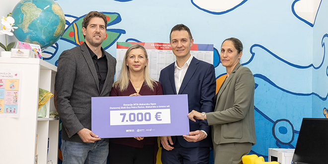 WTA Makarska Open podupire lokalnu zajednicu: 7000 eura za Osnovnu školu oca Petra Perice