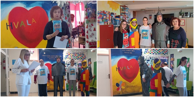 FOTO Roboti Šarenko i Tmurko razveselili male pacijente u KBC-u Split 