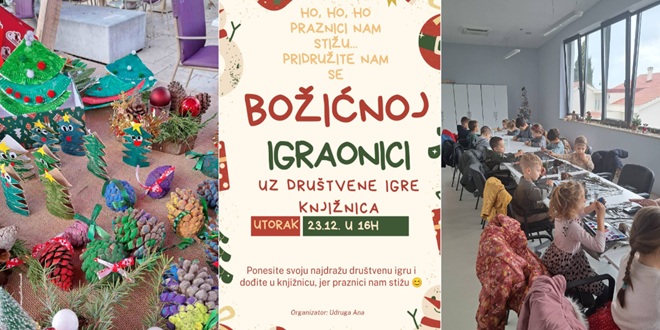 Božićna igraonica u novaljskoj knjižnici