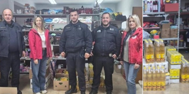 Pločanski policajci darovali hranu korisnicima Crvenog križa