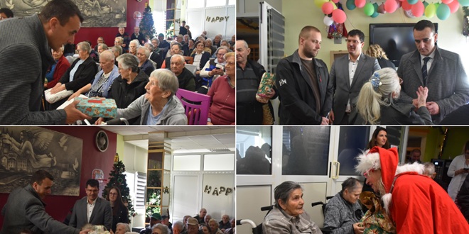Šibensko-kninski župan Paško Rakić u blagdanskom posjetu korisnicima Cvjetnog doma