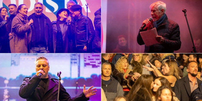 FOTO Pjaca pjevala u čast Dinu Dvorniku: 'Ništa kontra Splita' 