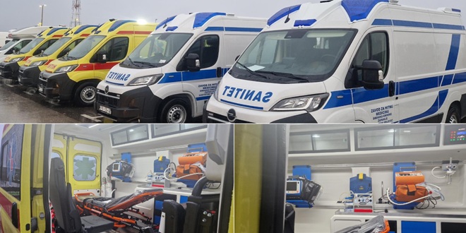 ŠIBENIK Županijskom Zavodu za hitnu medicinu uručeno šest novih vozila