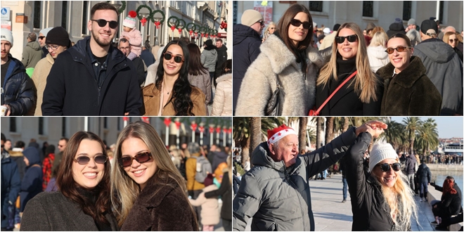 FOTOGALERIJA Splićani i zadnji dan godine uživaju na sunčanoj Rivi