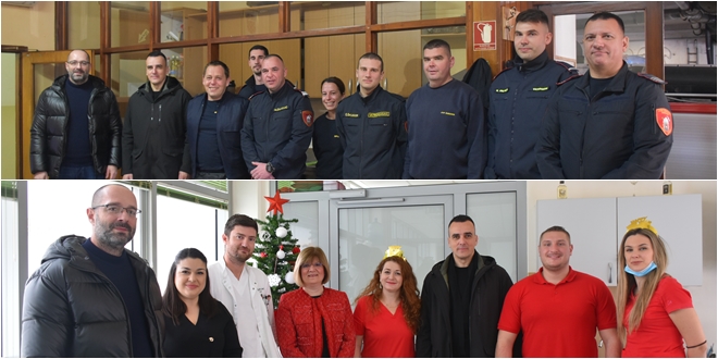 Župan i zamjenik gradonačelnika tradicionalno obišli djelatnike dežurnih i hitnih službi u Šibeniku