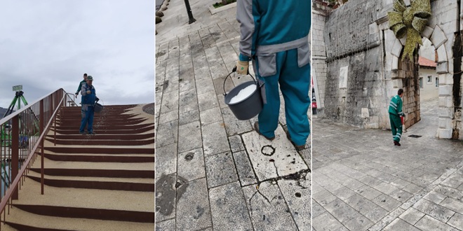 FOTO Trogirani zasipaju ulice i trgove solju